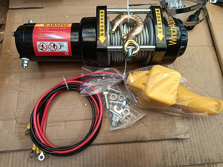 4000 lb vehicle electric winch
